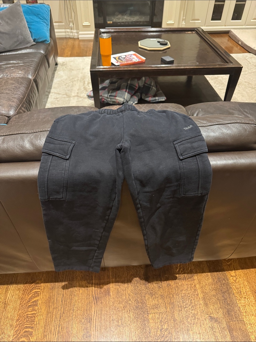 TNA Black Cargo Track Joggers